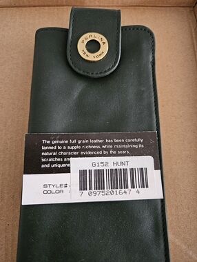 Leather Eyeglass Case - Hunter Green, Will Hold 2 Pairs Of Glasses $18 NWT